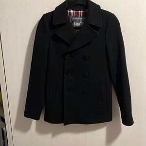 Gently used TNA black wool pea coat size XXS